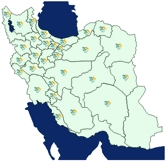 نقشه گستردگی خدمات در ایران